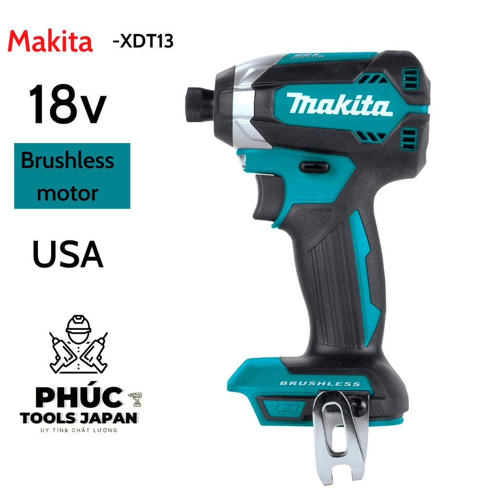 Máy bắn vít Makita XDT13 Brushless, không chổi than ( Kèm Pin sạc adaptor), hàng nhập mỹ