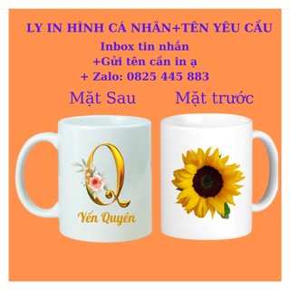 Ly sứ in hình, in chữ theo yêu cầu thích hợp làm quà tặng sinh nhật, ngày kỷ niệm, dung tích 330ml, Tặng kèm túi giấy