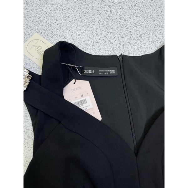 New nguyên tag Váy đính đá COCOSIN hàng hiệu chính hãng thời trang nữ V643 màu đen size L thanh lý ký gửi