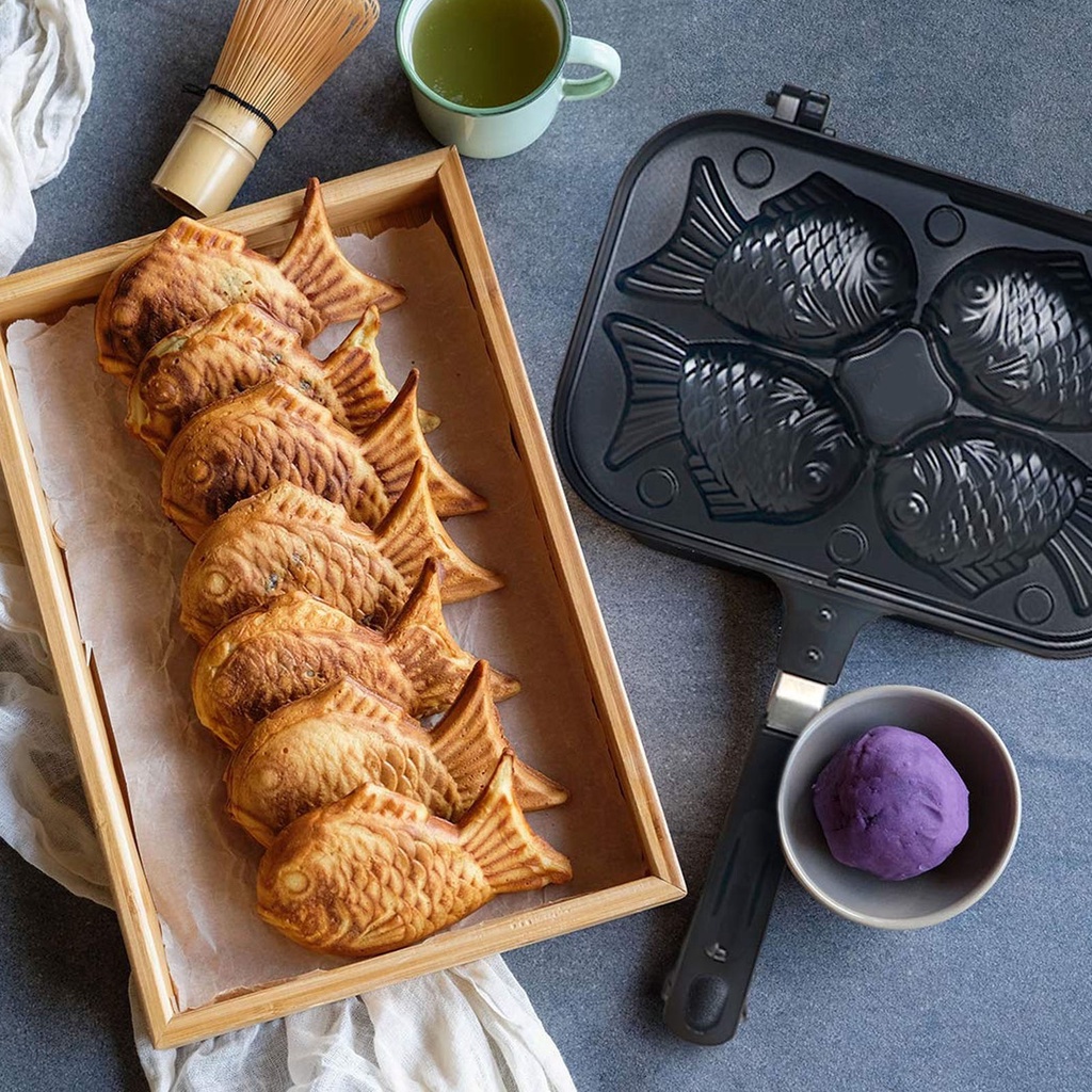 Khuôn Nitrogen071 làm bánh cá Taiyaki chống dính tiện dụng