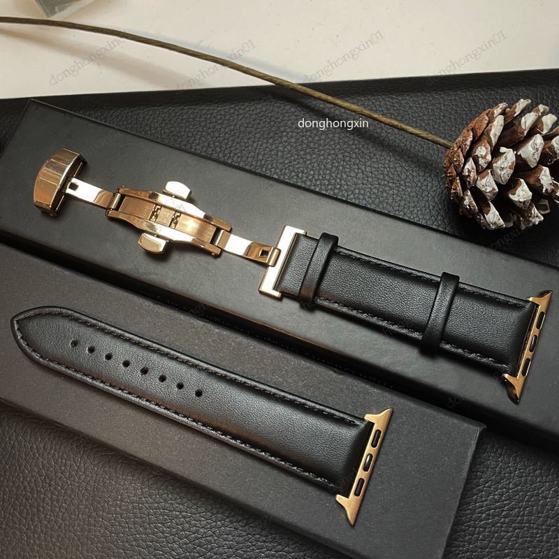 Dây Đeo Bằng Da Bò Cho Đồng Hồ Thông Minh Apple Watch 49mm 44mm 40mm 45mm 41mm 42mm 38mm 49 44 45 mm iWatch Series Ultra 7 6 3 SE 8
