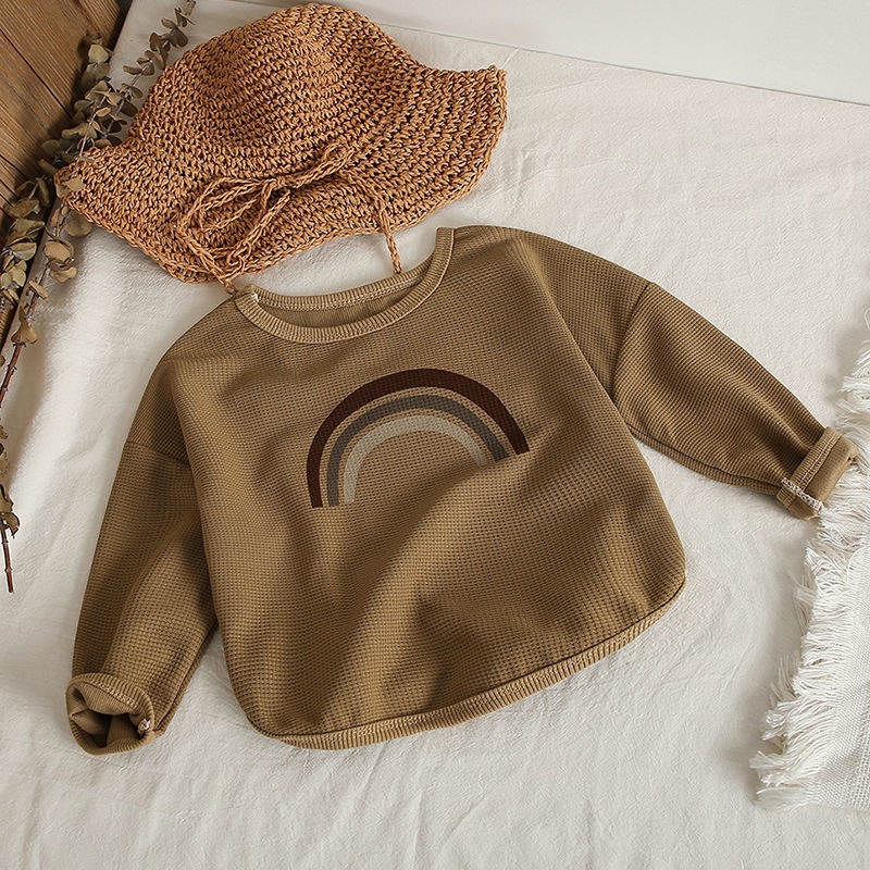 Áo Nỉ Dài Tay Phong Cách Hàn Quốc Dễ Phối Đồ Cho Bé