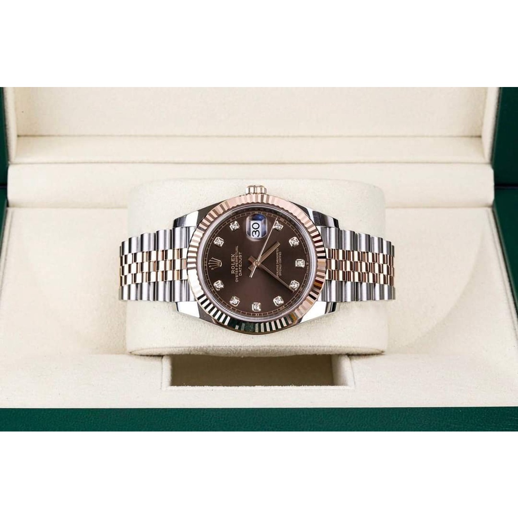 Đồng hồ nam, đồng hồ đeo tay nam ROLEX dây thép, máy cơ Automatic màu chocolate cực hot, siêu sang chảnh, size 40mm