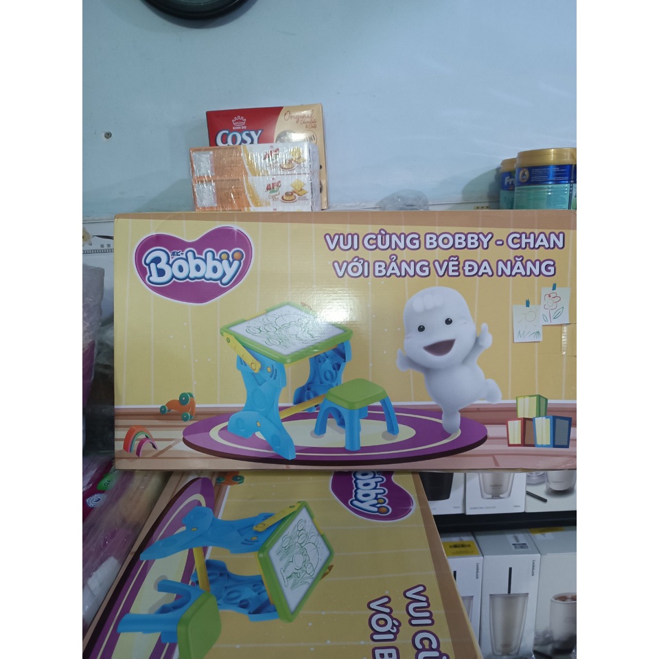 Bàn học - bảng vẽ đa năng có đèn led cho bé 3 tuổi trở lên quà tặng bobby