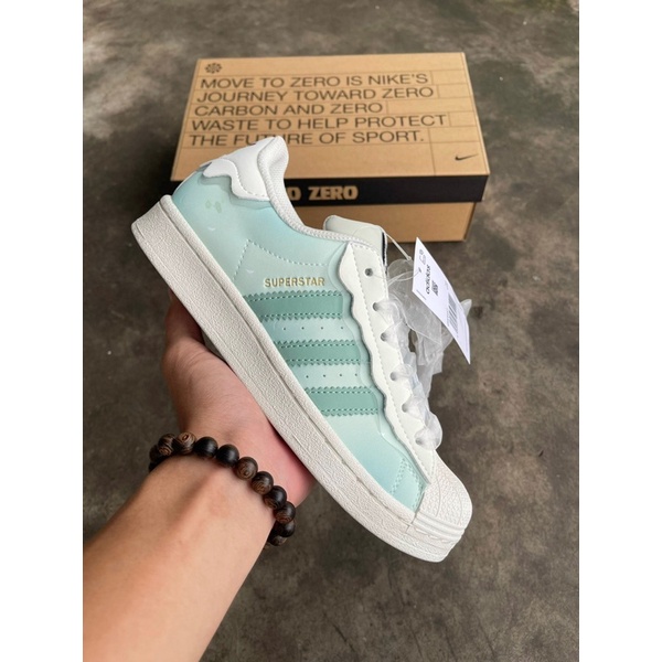 Giày Adidas Superstar Das Sò Xanh, Giày thể thao Adidas Sò Xanh bản Classic cực xinh