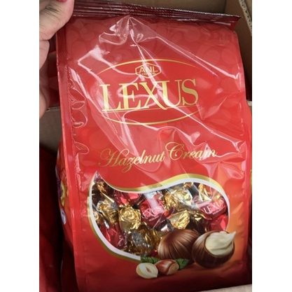 KẸO SOCOLA NHÂN KEM HẠT DẺ TÚI 1KG - TURKEY/ ANL LEXUS CHOCOLATE WITH HAZELNUT CREAM