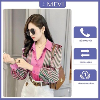 Áo sơ mi công sở, đi chơi thời trang nữ chất đẹp, trẻ trung nổi bật MEVI_A5005
