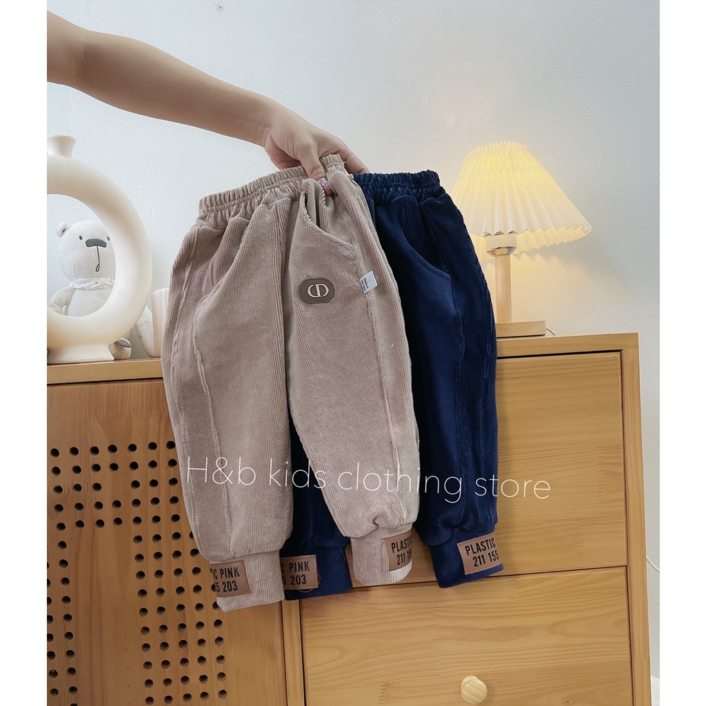 Quần Dài Nhung Lông Dày Ấm Cực Đẹp Cho Bé Trai Bé Gái