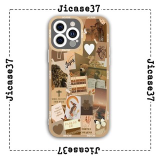 Ốp lưng iphone và samsung xiaomi oppo cạnh vuông Jicase Ảnh gấu vintage 