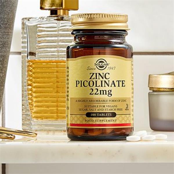 Viên uống kẽm - Zinc - zinc Picolinate Solgar vitamin kẽm khoáng chất cho cơ thể 100v 22MG cải thiện tiêu hoá sinh lý