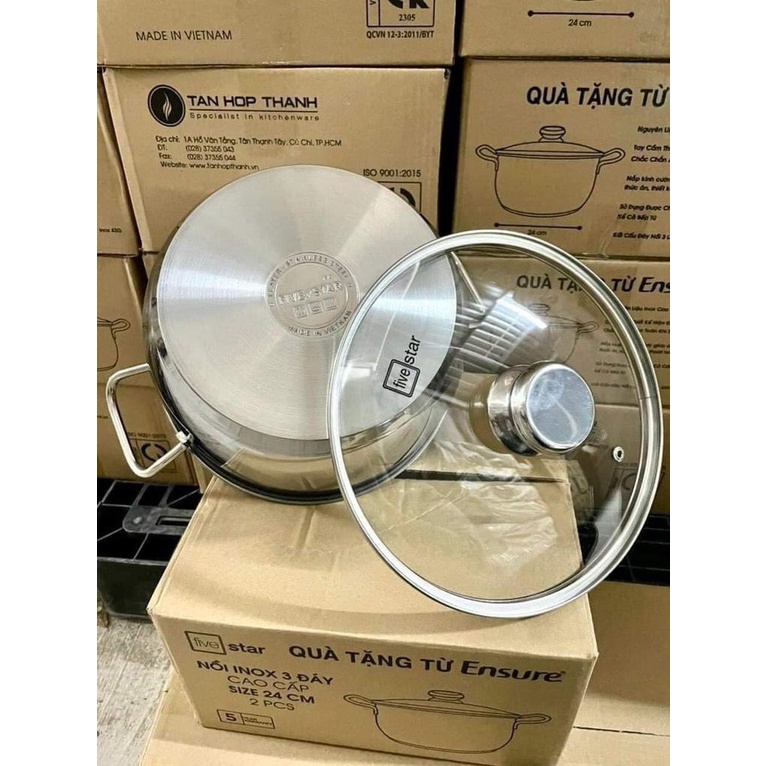 NỒI 3 ĐÁY FIVE STAR 24CM