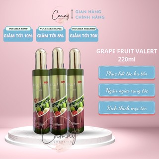 Xịt Tóc Tinh Dầu Bưởi Grapefruit Valert Dưỡng Tóc, Kích Thích Mọc Tóc 220ml