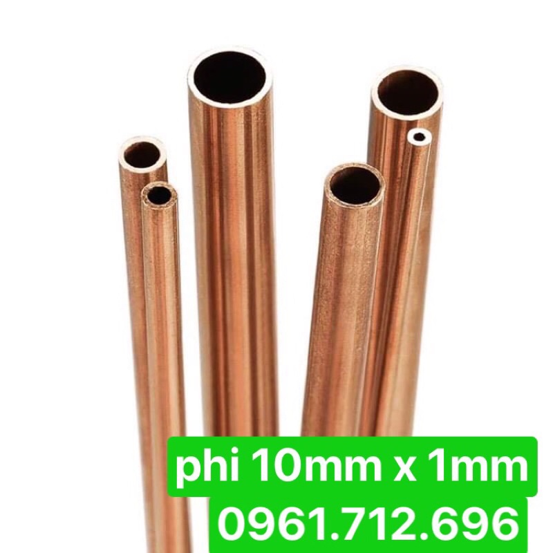 Ống đồng đỏ phi 10mm /dày 1mm