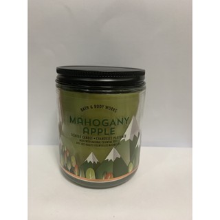 Nến thơm 1 tim bath&body works mahogany apple hủ 198g