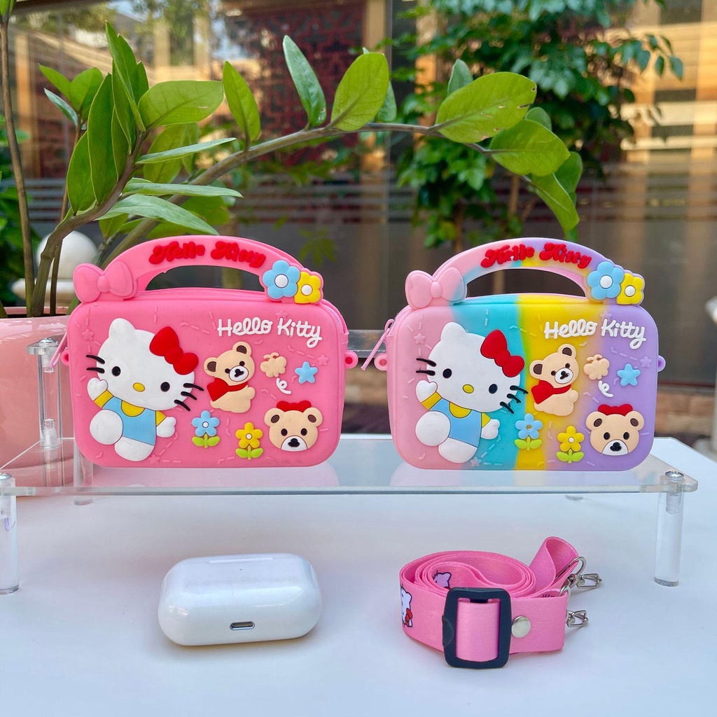 PVN55337 Túi Đeo Chéo Cho Bé Silicon Họa Tiết Hoạt Hình Giá Rẻ