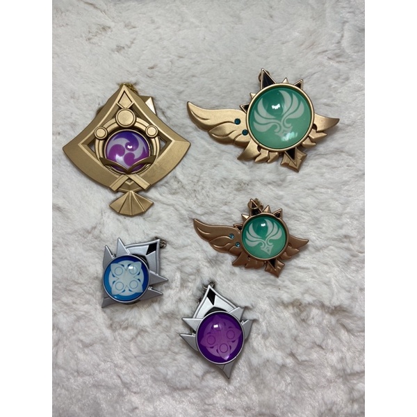 Vision nguyên tố tỷ lệ 1:1 genshin impact bằng kim loại