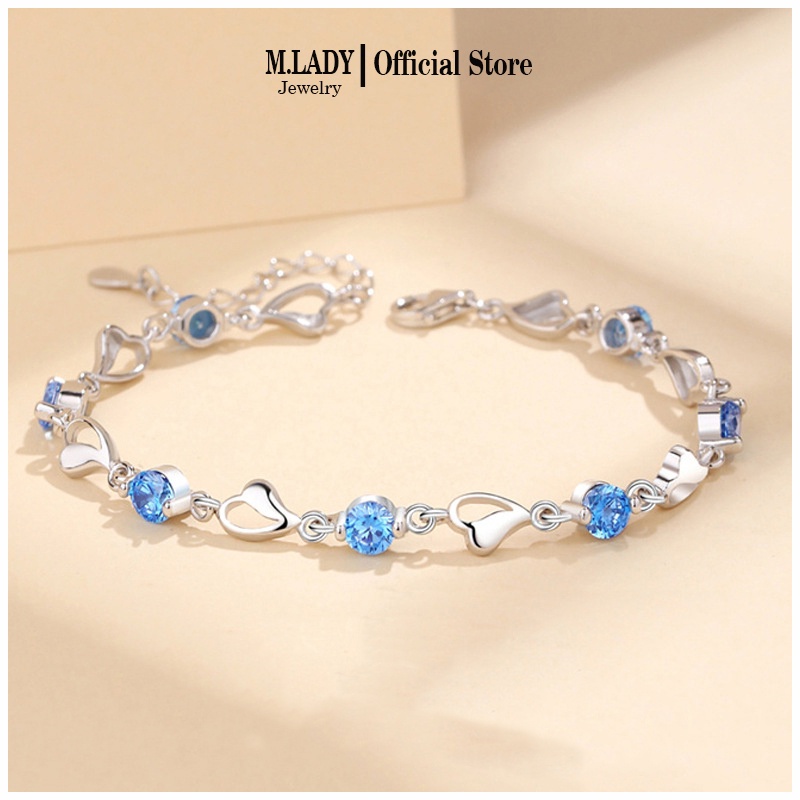 Lắc Tay Bạc Nữ - Heart Of The Ocean - Vòng Tay Bạc Sterling M.Lady Jewelry (MLJ)