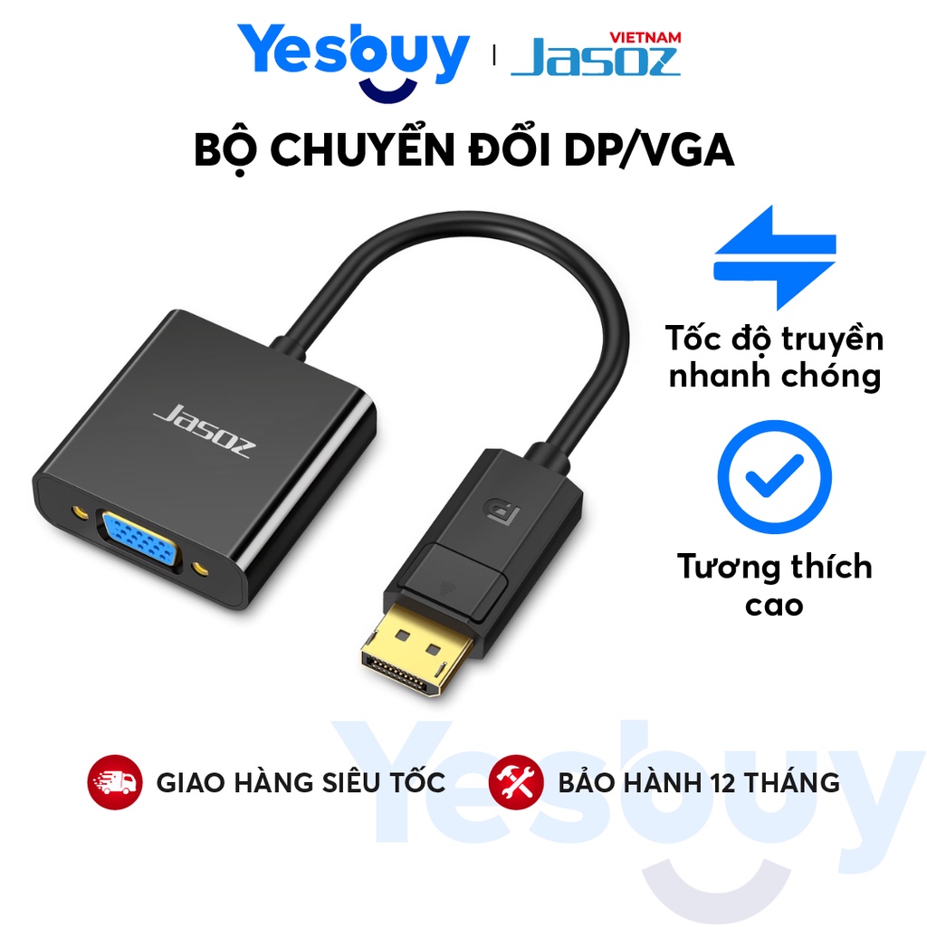 Bộ chuyển đổi DP/VGA JASOZ G105 - Hàng chính hãng - Bảo hành 18 tháng.