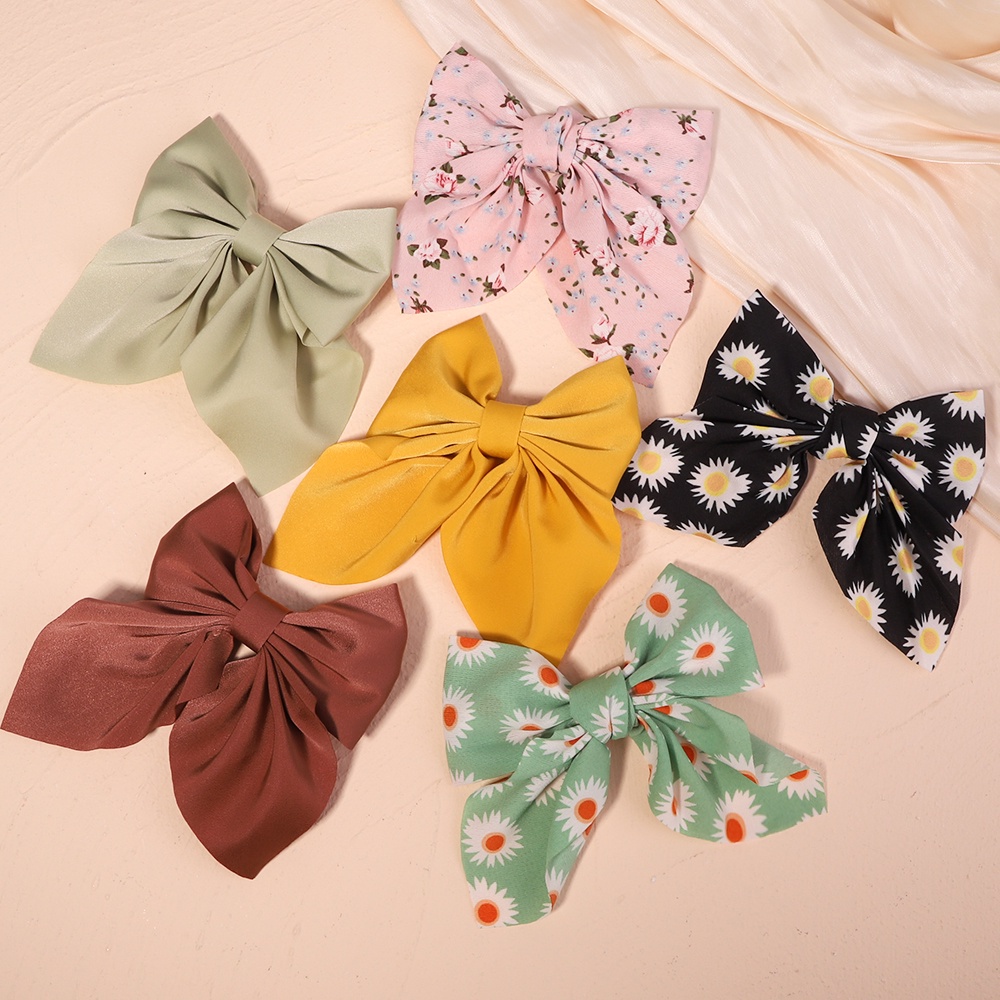 Kẹp tóc KIDSBOWS hình nơ cỡ lớn nhiều màu sắc ngọt ngào phong cách Hàn Quốc dành cho nữ