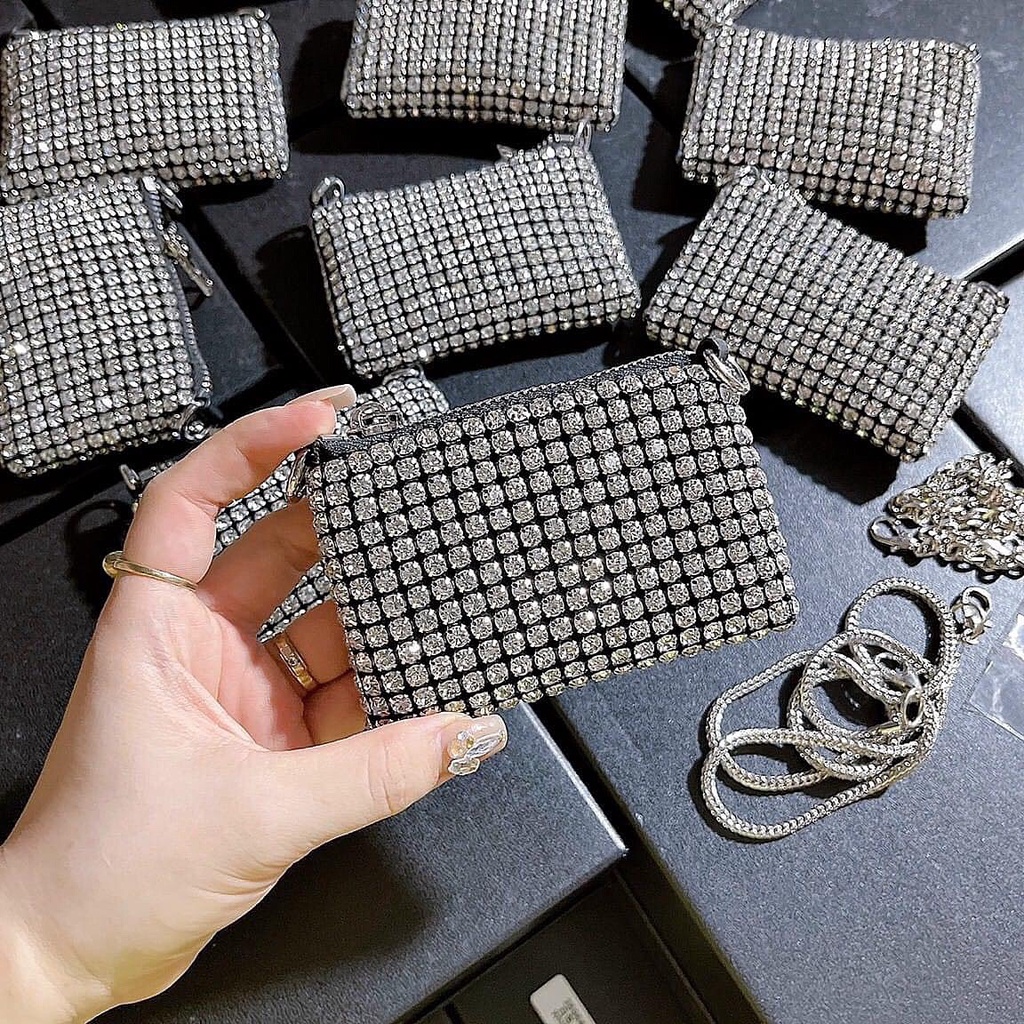 Túi wang đá mini thời trang Túi wang đá mini tặng kèm 2 dây đeo chéo hàng QC - ZENI.STORE