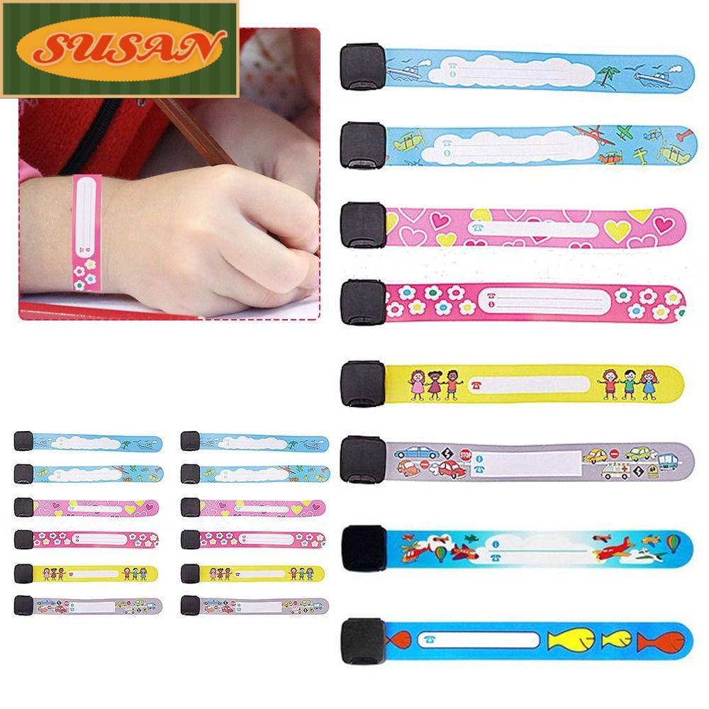 Bộ 8 / 12 Vòng Đeo Tay Nhựa PVC Chống Thất Lạc Tiện Lợi Khi Đi Du Lịch