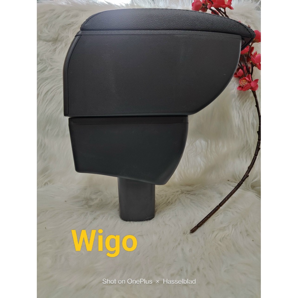 Bệ tỳ tay ô tô, Hộp tỳ tay xe Toyota WIGO Cao cấp có cổng sạc USB