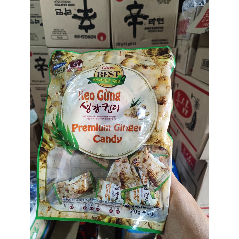 KẸO QUẾ VÀ GỪNG HÀN QUỐC GÓI 200G