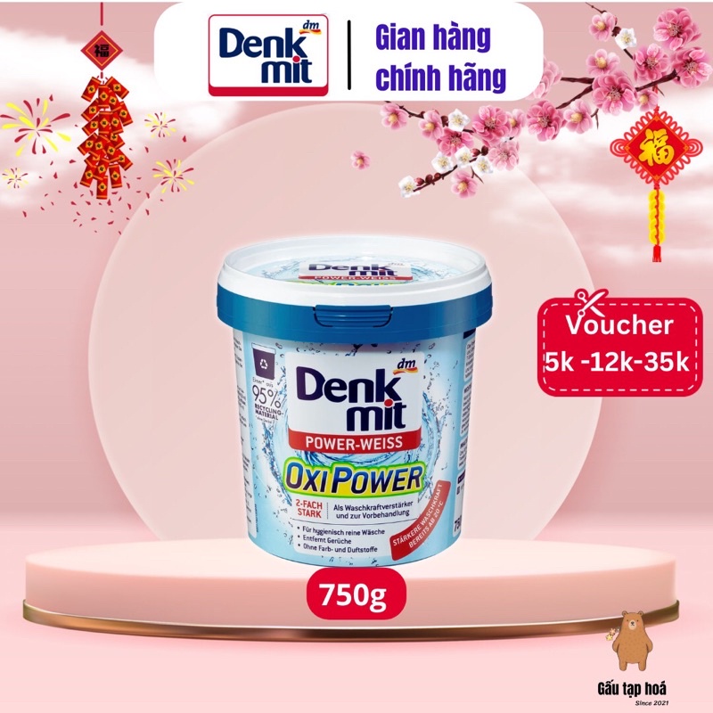 Bột tẩy trắng quần áo Denkmit Oxi Power 750g
