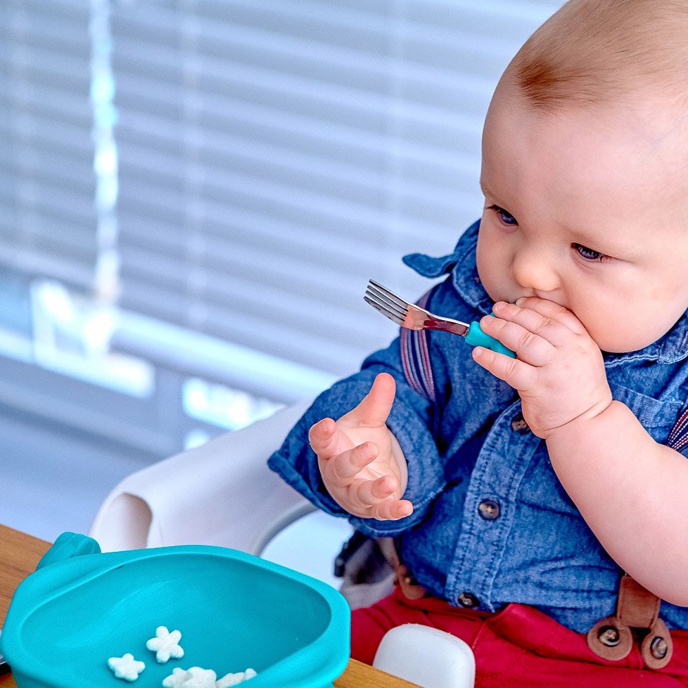 Bộ thìa nĩa tập ăn cho bé Palm Grasp Marcus &amp; Marcus, từ 18 tháng - Ollie