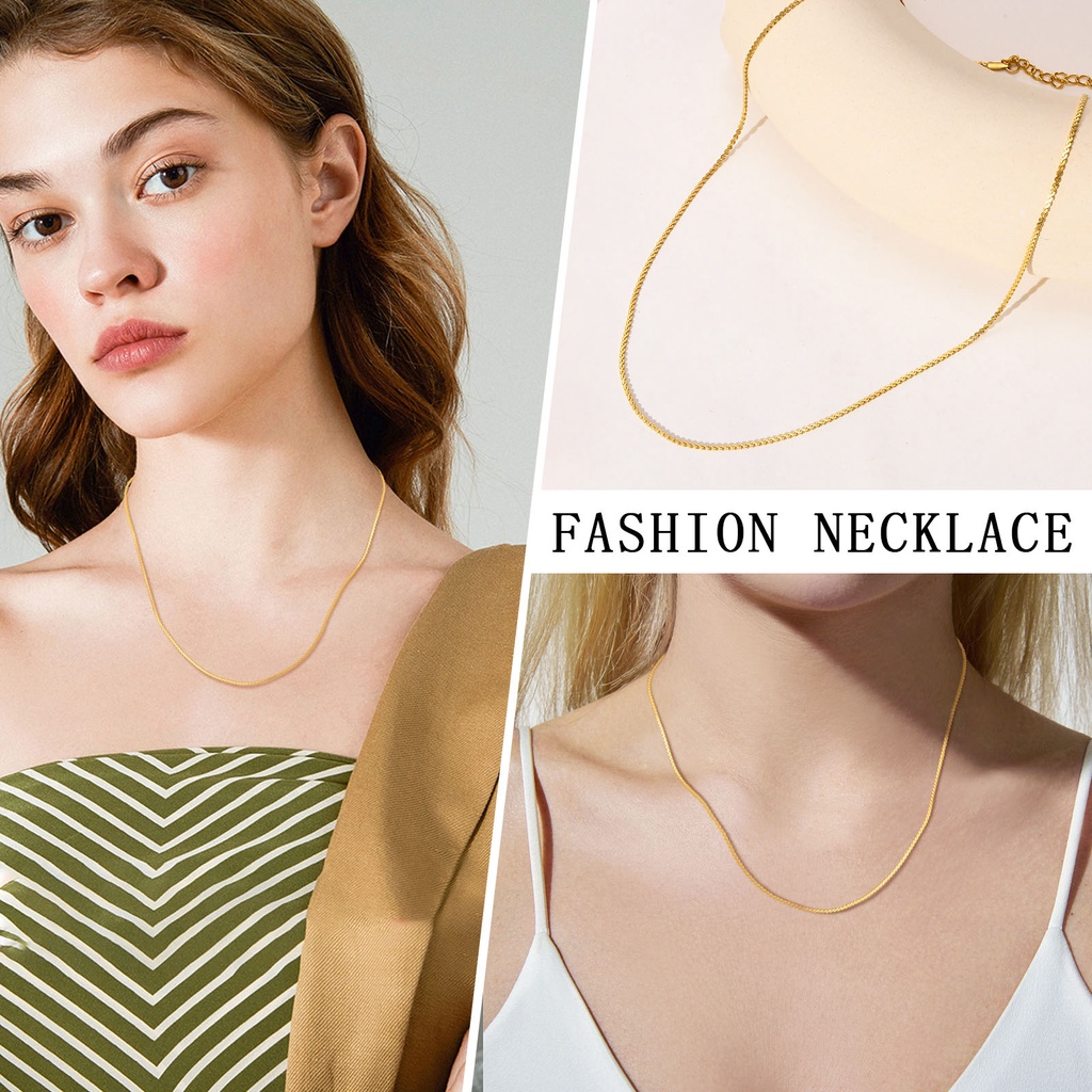 Vòng cổ Mạ Vàng 18K Thiết Kế Đơn Giản Thời Trang