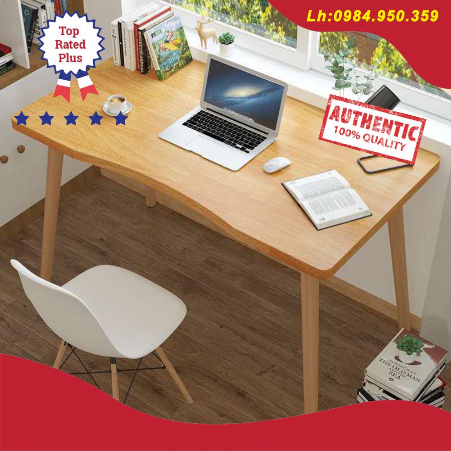 BÀN HỌC-LÀM VIỆC ĐỂ MÁY TÍNH TIỆN ÍCH CHỐNG GÙ,chân gỗ tròn, kích thước 80*50cm,mã B032