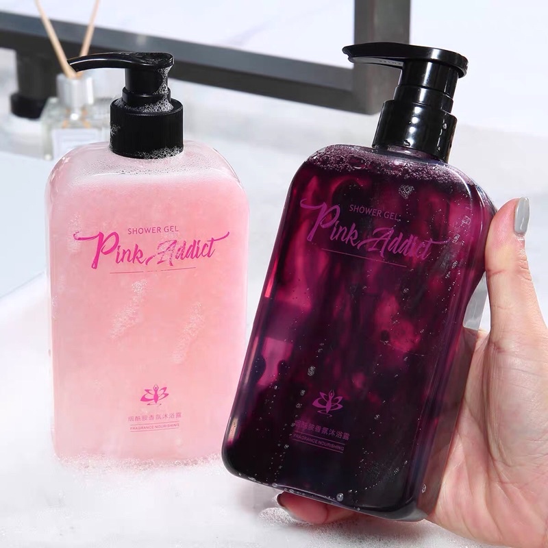 Sữa tắm nước hoa PINK ADDICT 420ML DIY tự pha hương thơm quyến rũ và bí ẩn lưu hương lâu dưỡng ẩm sáng da