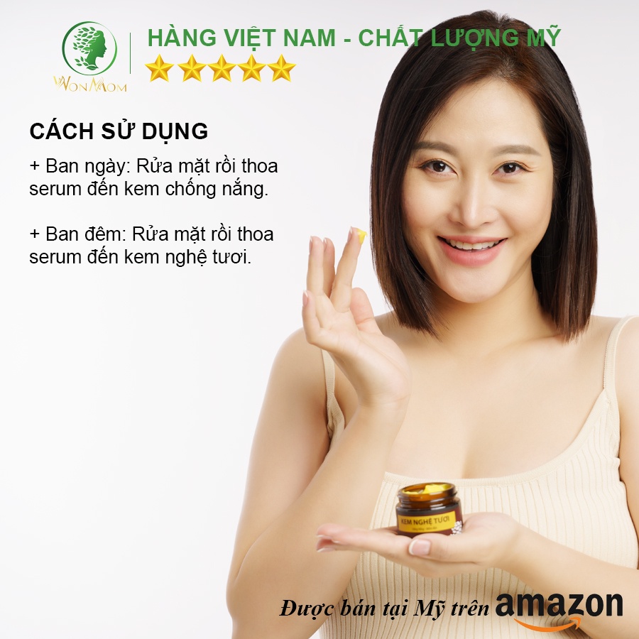 [ Giảm 50K - Đơn 479K ] Bộ trắng da, sạch mụn và nám chuyên sâu Wonmom ( 1 Sữa rửa mặt + 1 Kem nghệ tươi + 1 Serum mụn )