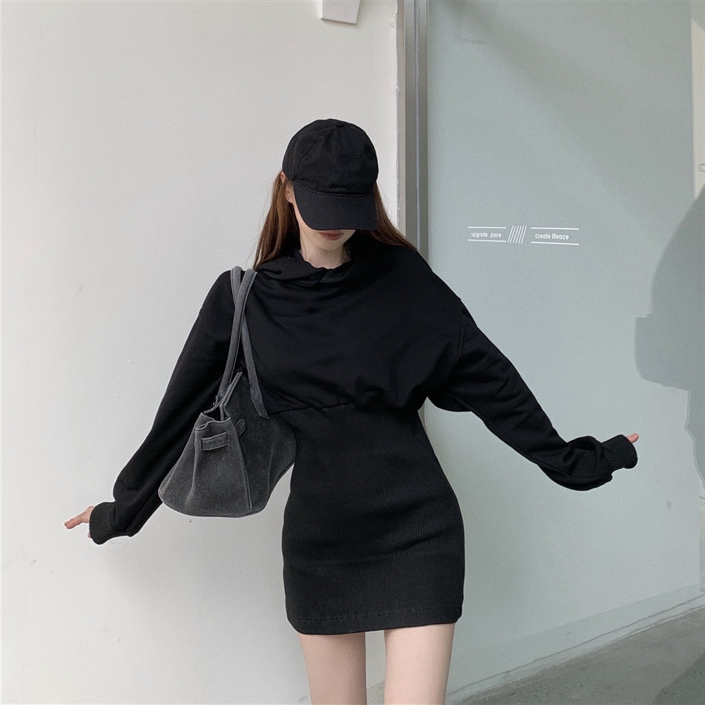 Đầm Len Ôm Dáng Có Nón Trùm Gợi Cảm Thời Trang Hàn Quốc Dành Cho Nữ