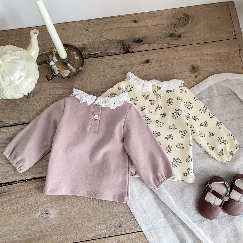 Áo Công Chúa Cổ Lá Sen Phong Cách Phương Tây Thời Trang Xuân Hè Cho Bé Gái