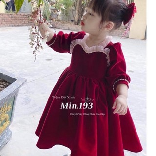 Váy nhung xinh xinh cho bé gái