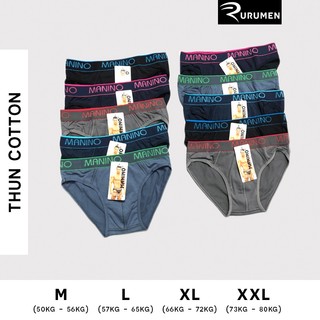 Combo 10 quần lót nam tam giác rurumen thun cotton co giãn thoáng khí