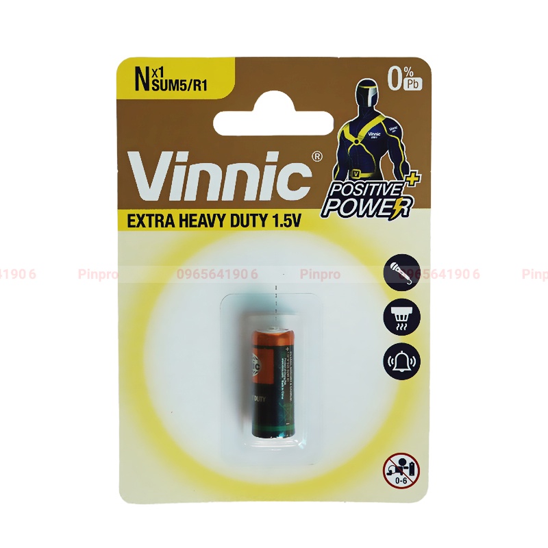 Pin Vinnic Sum5 R1 size N 1.5V E90, AM5, LR1, SUM 5 chính hãng