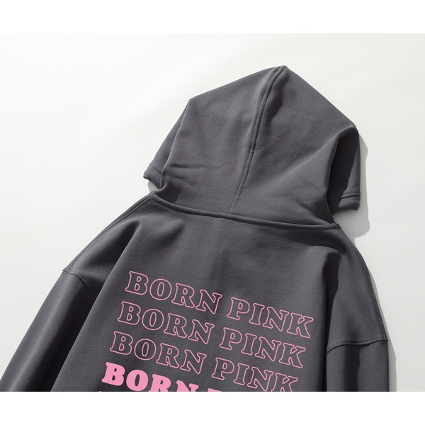 Jennie Lisa Rose Jisoo BORN PINK Loose Letters Printed Hoodies Casual Long Sleeve Sweater Top