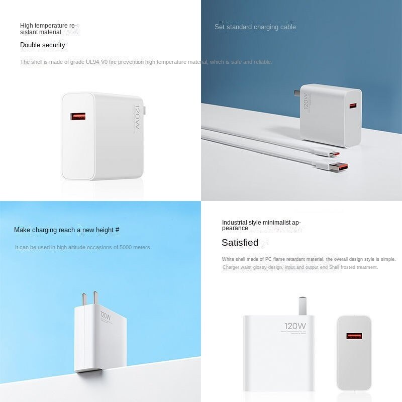 Cục Sạc Nhanh 120W Cho Điện Thoại Xiaomi Mi 11 120W Galum Nitride