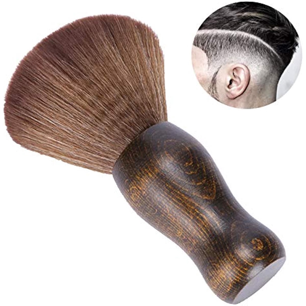 Chổi Quét Tóc Ở Cổ Với Tay Cầm Gỗ JP5 Tiện Dụng Cho Thợ Cắt Tóc
