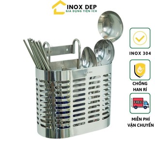 Ống đũa inox 304 hình Oval 2 ngăn, 3 ngăn .Ống đựng muỗng đũa inox cao cấp.