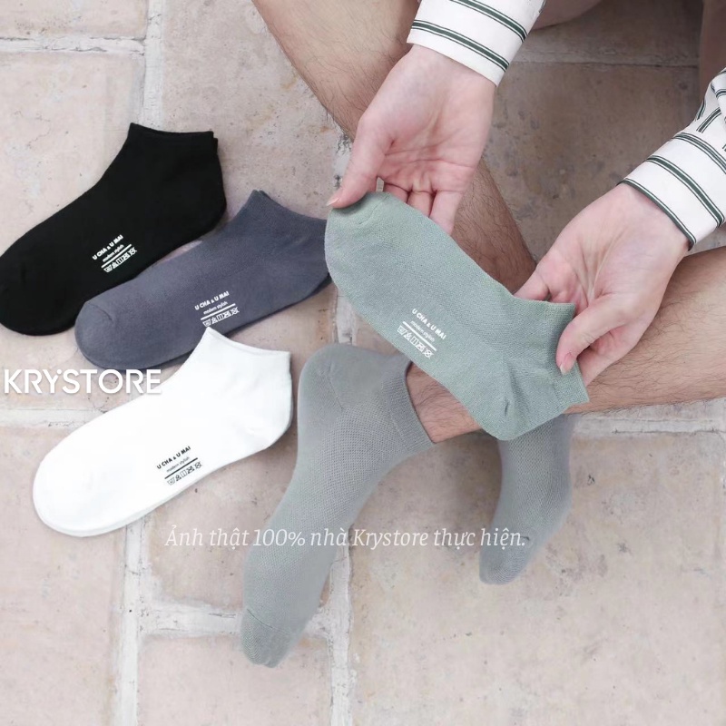 Set 5 đôi tất nam chất đẹp cao cấp co dãn thoáng khí chống hôi chân NC30