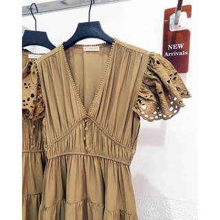 Maxi eo chun tay eyelet 2 màu AfterBefore