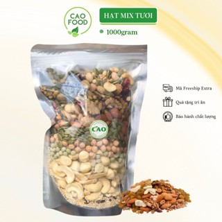 Hạt thập cẩm tươi nấu sữa, ngũ cốc từ 12 loại hạt dinh dưỡng - có tặng kèm chà là và muối hồng