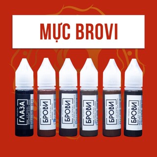 Mực phun xăm Brovi chính hãng của Nga - Dòng mực chuyên phun mày, điêu khắc, đi sợi hairstroke| HÀ THÀNH
