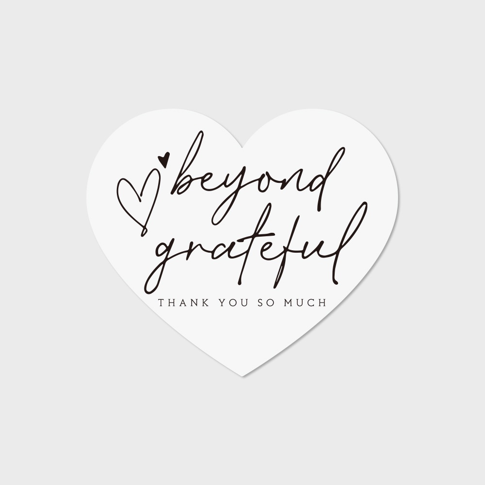 Card cảm ơn, thiệp cảm ơn, card thank you hình tim, màu hồng đáng yêu