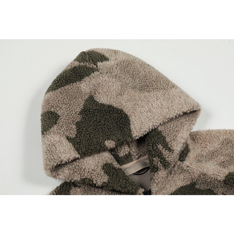 ⚡️⚡️Áo Khoác Lông Cừu ESSENTIALS Camo/ Camo ESSENTIALS Polar Fleece Full Zip Jacket - Áo đông Fear of God FOG