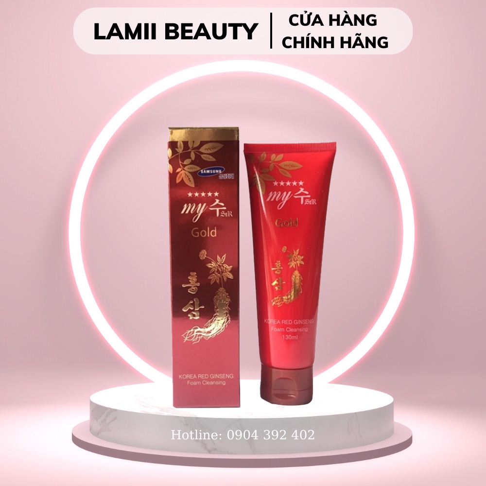 Sữa rửa mặt sâm đỏ SAMSUNG MY GOLD KOREA RED GINSENG FOAM CLEANSING- LAMII BEAUTY