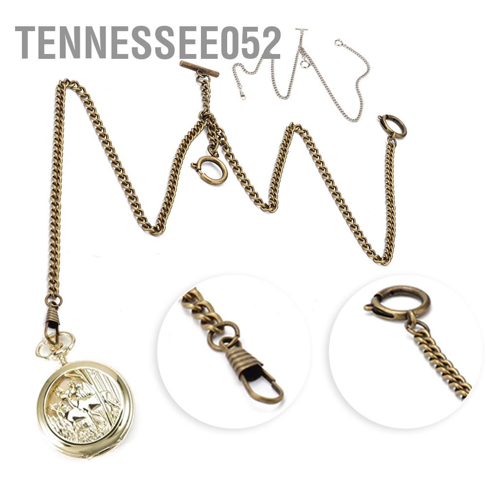 Tennessee052 Chuỗi đồng hồ bỏ túi bằng kim loại cổ điển 44cm Liên kết quà tặng